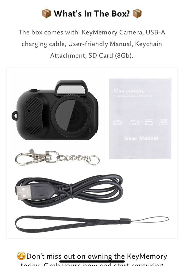 Micro Mini DV Camera, 1080P HD Camcorder Video Cam for Indoor/Outdoor